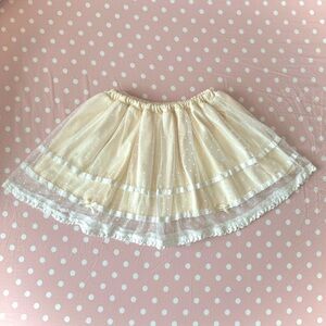 ruffled lace cream tutu skirt 140cm 🧁.*･｡ﾟ